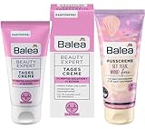 Balea Beauty Expert Tagescreme mit 3% Peptid-Solution & 1% Ectoin, 2er-Pack (2 x 50 ml) + Fußcreme SET YOUR MIND FREE für beanspruchte Füße (100 ml), 200 ml