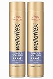 wella-flex Haarspray 2-Tages-Volumen, Extra starker Halt Reisegröße (2 x 75 ml) - Doppelpack + PurLife Sticker
