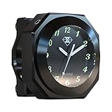 Weigudoc Lenkeruhr Motorrad, wasserdichte Uhr Motorrad, Glow-in-The-Dark für Motorrad Fahrrad, Motorrad Uhr Wasserdicht für 7/8 Zoll oder 1 Zoll Lenker Halterungsdurchmesser (Schwarz)