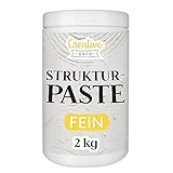 Creative Deco Strukturpaste Feinkörnig 2 kg | Weiße Spachtelmasse für Acrylmalerei | Feinpaste für Kunstprojekte, Acrylfarbe, DIY, 3D-Effekte, Texturen | Einfach mit Palettenmesser aufzutragen