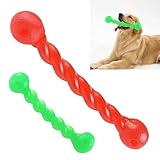 XIKTTK Hundespielzeug für Zähne 2 Pieces, Kauspielzeug Hund, Hundespielzeug Kauen Wurfstick aus Gummi, Kauspielzeug Welpe, Beißspielzeug Hund für Zähne Reinigen und Zahnfleisch Massieren, 19cm+29cm