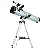 ZJFHEYUO Teleskop Astronomie Anfänger, 125mm Öffnung 700mm AZ Montierung, Astronomisches Spiegelteleskop Reiseteleskop mit Azimutaler Montierung Verstellbares Aluminium Stativ Gut