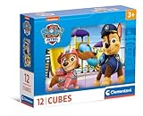 Clementoni Paw Patrol 12 Würfel Puzzle Kinder - Geschicklichkeitsspiel für Kinder ab 3 Jahren - Sensorik- & Motorikspielzeug 41194