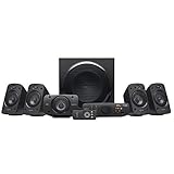 Logitech Z906 5.1 Sound System, Lautsprecher mit 1000 Watt Surround Sound, THX, Mehrere Audio-Eingänge, Fernbedienung, UK Stecker, PC/PS4/Xbox/Stereo-Anlage/TV/Smartphone/Tablet - Schwarz