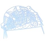 EPIGEIST 4 Stück Teiliges Weißes Kunststoff-gartenzäune Dekorativer Outdoor-zierzaun im Europäischen Landhausstil Langlebig Wiederverwendbar Installieren als Gartenornament und