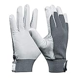 Gebol Uni Fit Comfort | Arbeitshandschuhe aus Leder mit Klettverschluss | Für Herren | Universal-Lederhandschuhe | Größe L (Gr 9) | Weiß | 1 Paar