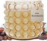 Scentchips® Yucca & Dates Duftkerze im Glas Bubbles Champagne – Große Aromatische Kerze – 110h Brenndauer