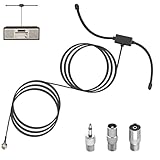 DAB FM Radio Antenne FM Dipolantenne mit 3m Verlängerungskabel für Tragbares Radio Tuner Stereo Receiver AV Receiver Verstärker HiFi Indoor Pioneer Onkyo Yamaha Marantz Bose Music System