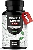 Vitamin B Komplex Hochdosiert – 200 Tabletten – Alle 8 Essentiellen B-Vitamine (B1, B2, B3, B5, B6, B7, B9, B12) mit Cholin & Inositol – Vegan & Produziert in Deutschland - Laborgeprüft