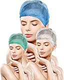 Einweg-Kopfhuaben TNT Modell Plissè - Kopf- und Haarabdeckungs-Hauben - Für Beauty-Zentren, SPA, medizinische Zentren, Restaurants, Reinigung, Menge 100. (Menge 100 Stück, Blau)