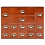 Apothekerschrank, Schubladen-Organizer aus Holz mit 14 Schubladen, Tisch-Aufbewahrungsbox, Kräuter-Aufbewahrungsbox