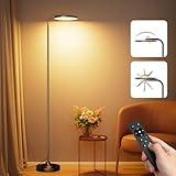 SIBRILLE 36W LED Stehlampe Dimmbar, Superhelle Stehlampe, Moderne Deckenfluter LED mit Fernbedienung, 3000K-6000K Hohe Stehleuchte, Drehbare Leselampe Stehlampe für Wohnzimmer, Schlafzimmer, Büro