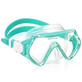 WOVOKA Taucherbrille Kinder, Schwimmbrille Kinder für 4-12 Jahre, Tauchmaske Schnorchelmaske Nasenabdeckung 180°Panorama HD Anti Nebel Anti-Leck für Jungen Mädchen Jugendliche