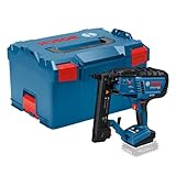 Bosch Professional 18V System Akku Holztacker GTH 18V-38 M (bürstenloser Motor, Einzel-/Kontaktschussauslösung, inkl. L-BOXX, ohne Akku/ Ladegerät)