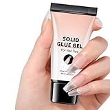 Fester Gel | Nagelkleber Für Künstliche Nägel | 30ml Kleber Mit Starker Haftkraft, 3D Anti-Haft-Effekt Für Salon & Heimgebrauch