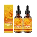 Orangenöl 100% Naturrein - Ätherisches Öl aus Kaltpressung - Pharmaqualität für Sauna Aufguss, Diffusor & Aromatherapie - Vegan & Laborgeprüft (60ml) (2, Orange)