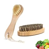 2 Stück Kartoffelbürste, Gemüsebürste, Küchenbürste, Champignonbürste, entfernt Jede Verschmutzung mit ergonomischen Griffen, Für Kartoffeln, Karotten Und Gemüse
