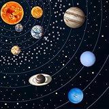 HOHOVYVY 10-Planeten Sonnensystem Wandtattoo Leuchtend Set für Wanddeko, Leuchtsticker Sonne Erde Fluoreszierend Wandaufkleber Nachtleuchtend Wandsticker für Kinderzimmer Schlafzimmer