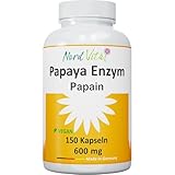 NEU! Nord Vital Papaya Enzym - 150 Kapseln - ULTRA-HOCH PAPAIN-ENZYMAKTIVITÄT - Vegan - natürliches Enzym aus Papaya-Extrakt - deutsche Produktion