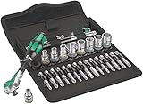 Wera Zyklop Speed-Knarrensatz 8100 SA 6, 1/4 Zoll-Antrieb, metrisch, Silber, 28-teilig, 05004016001