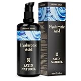 Satin Naturel Hyaluron Serum Hochdosiert 100ml – Bio Hyaluronsäure Serum Gesicht – Anti-Aging Feuchtigkeitsserum – Vegan – 24h Feuchtigkeit – Gesichtspflege für Frauen und Männer
