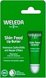 WELEDA Bio Skin Food Lip Butter Lippenpflege - Naturkosmetik Pflege Lippenbalsam Soforthilfe für spröde & trockene Lippen. Nachhaltiger Lippenstift mit Bienenwachs, Lanolin & Sonnenblumen Öl (1x 8ml)
