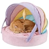Generisch Katzenbett Für Kätzchen | Klappbarer Wärmender Schlafplatz,Hundekissen Liegefläche,Für Katzen Und Kleine Hunde In Der Wohnung