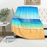MAAPCHP Kuscheldecke Flauschig Decke Fleecedecke Blue Resort Seascape Island Wunderschö Wohndecke Warm Winter Weich,Decke Couch Blanket,Wohn- & Kuscheldecken 100 x 130 cm,Sofa überwurfdecke