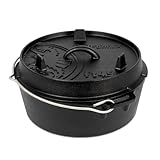 Petromax Feuertopf ft4,5 - Dutch Oven mit planem Boden für alle Herdarten, Gasgrill, Backofen, Gaskocher und offenes Feuer - sofort einsatzbereit ohne Einbrennen - Kochtopf mit Deckel - 3,5 Liter