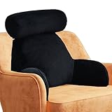 Rückenkissen zum Sitzen im Bett, Bett-Lesekissen, Rückenstütze - Große Rückenlehne für Erwachsene mit Armlehnen | Samtstoff- -Lesekissen-Rückenstütze mit waschbarem Bezug und Handgelenkstütze zum A