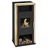 Wamsler W20001084051 Yuna Kaminofen Stahl Schwarz/Sandstein Rainbow/A