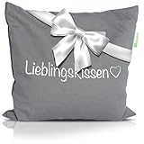 HERBALIND Kirschkernkissen - Lieblingskissen Handmade in Germany - Wärmekissen Wärmflasche Natur Mikrowelle 100% Oeko TEX Baumwolle für Erwachsene Kinder - 550g, 24x25cm (anthrazit)