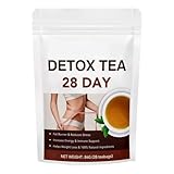 Detox Tee Zum Abnehmen 28 Tage, Abnehmtee Zur Unterstützung Der Schlankheit, 100% Natürliche Inhaltsstoffe Zur Fettverbrennung, Förderung Des Stoffwechsels, Ausgewogener, 3g x 28 Beutel