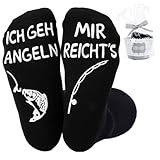 Belillpipi Lustige Socken Geschenke für Männer Papa Opa - Angel Beste Geschenk für Fishing Angler Geburtstag Vatertag - Herren 36-45