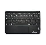 MediaRange kompakte Funk-Tastatur mit 64 Tasten und Touchpad, QWERTZ (DE/AT/CH) Tastaturbelegung, schwarz