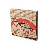 Paxit - Pizza Box 50 Stück, Pizzabox 350x350x40 mm Bedruckte, Pizzakarton 3-Lagig, Pizza Karton Grammatur: 395 g/m2, Pizza Transportbox Gestanzt, Pizzaschachtel Welle B, Pizza Aufbewahrungsbox