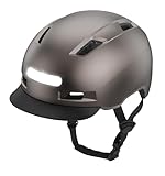 KINGLEAD Fahrradhelme für Damen und Herren,Fahrradhelm mit magnetischer Brille und wiederaufladbarem USB-Licht, Verstellbarer Mountainbike-Rennhelm mit Reflexstreifen (H-25Titanium, M)