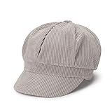 YAMEE Schirmmützen Damen Warm Cord,Baskenmützen Unisex für Herbst Winter,Malermütze Winddichte,Reise-Newsboy-Kappe Atmungsaktive