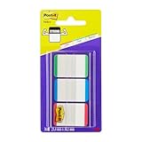 Post-it Index Strong Ablagetabs, Standard, Rot, Blau und Grün, 66 Haftstreifen 25.4 mm x 38.1 mm - Markierungsstreifen für Dokumente und Notizen