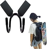 Rucksack-Schultergurt-Haken, Rucksack-Aufhänger mit Gurtbefestigung, Rucksack-Befestigung, Träger, Skateboard, Tragetasche, für Longboard, Rucksack, Tasche, Tragetasche – ohne Rucksack, schwarz