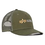 Alpha Industries Alpha Label Trucker Cap Trucker Cap für Herren Dark Olive