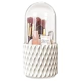 FIVAVA Make Up Organizer 360° Drehbarer, Make up Pinsel Aufbewahrung 5 Fächern, Pinselhalter Kosmetik Aufbewahrung für Make-up, Lippenstift, Pinsel, Makeup Brush Holder für Frisiertisch