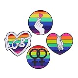 FRCOLOR 4Stücke Regenbogen Broschen Kreative Lgbtq Anstecknadeln Für Kleidung Taschen Accessoires Stifte Design Ergänzung Für Outfit