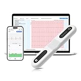 CheckMe ER1-LW 24 Stunden Langzeit EKG Gerät für Zuhause, AI-EKG Analyse EKG Monitor mit OLED-Bildschirm, EKG-Ereignismarker-Funktion, Kompatibel mit Allgemeine Elektrodenpads