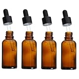DECORNIJIA 4 Stück Braunglas Tropfflaschen mit Pipette für Ätherische Öle Präzise Dosierung Lichtschützend Langlebig für Reisen