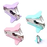 3 Stück Entklammerer,Mini Heftklammerentferner,Enthefter Tackerklammern,Schwiegermutter Klammeraffe,Enttackerer,Metall Heftklammern Entferner Kunststoffschale für Büro,Schule,Heim,Schreibtisch Zubehör