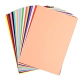 AKOOSY 100 Blatt Buntes Kartonpapier Farbiges Origamipapier Farben Bastelpapier für DIY Scrapbooking Grußkarten und Dekorationen Sicher Kindgerecht