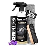 FRISCHER PROFESSIONAL Polsterreiniger 500ml für Sofa, Auto, Sessel & Couch inkl. Bürste + Microfasertuch, Textilreiniger Konzentrat & Autositz Reiniger für alle Polstermöbel - Fleckenentferner Sofa