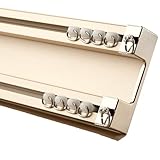 OWOHYG Verstellbare Doppelgardinenstange für Raumteiler, strapazierfähige Oberfläche, einfache Montage, verschönert die Wohnräume, Gold, 4,0 m (13,1 Fuß)