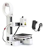 Klanata FDM 3D -Drucker für Anfänger, kompakte 3D -Druckmaschine mit hoher Genauigkeit schneller Heizung, Schnellbaugruppe, einfach für Kinder, Druckgröße 4 x 4 x 4 Zoll (Weiß)
